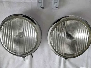 39691:Bosch Halogen chrome fog lamps fog lights Mercedes w108 w109 w113 Pagoda