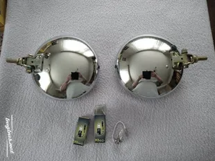41340: Bosch Chrom-Nebelscheinwerfer Mercedes W113, W108, Porsche 356, VW