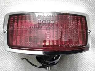 41313: Vintage Bosch Chrom-Nebelschlussleuchte mit Warnleuchte VW Käfer Bus Porsche 356